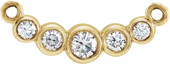 Graduated Bezel-Set Necklace or Center