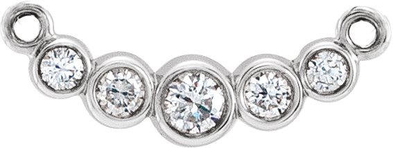 Graduated Bezel-Set Necklace or Center