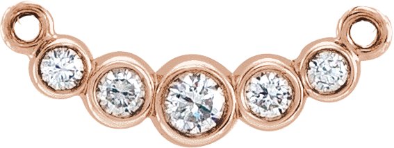 Graduated Bezel-Set Necklace or Center