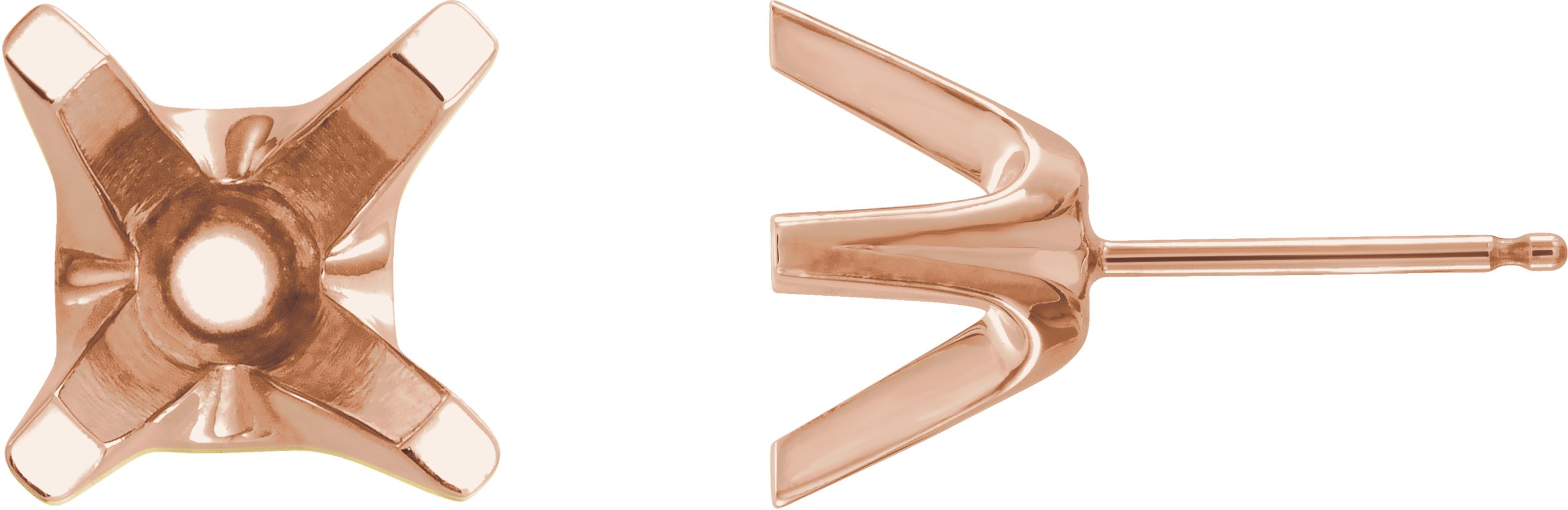 Round 4-Prong Stud Earrings