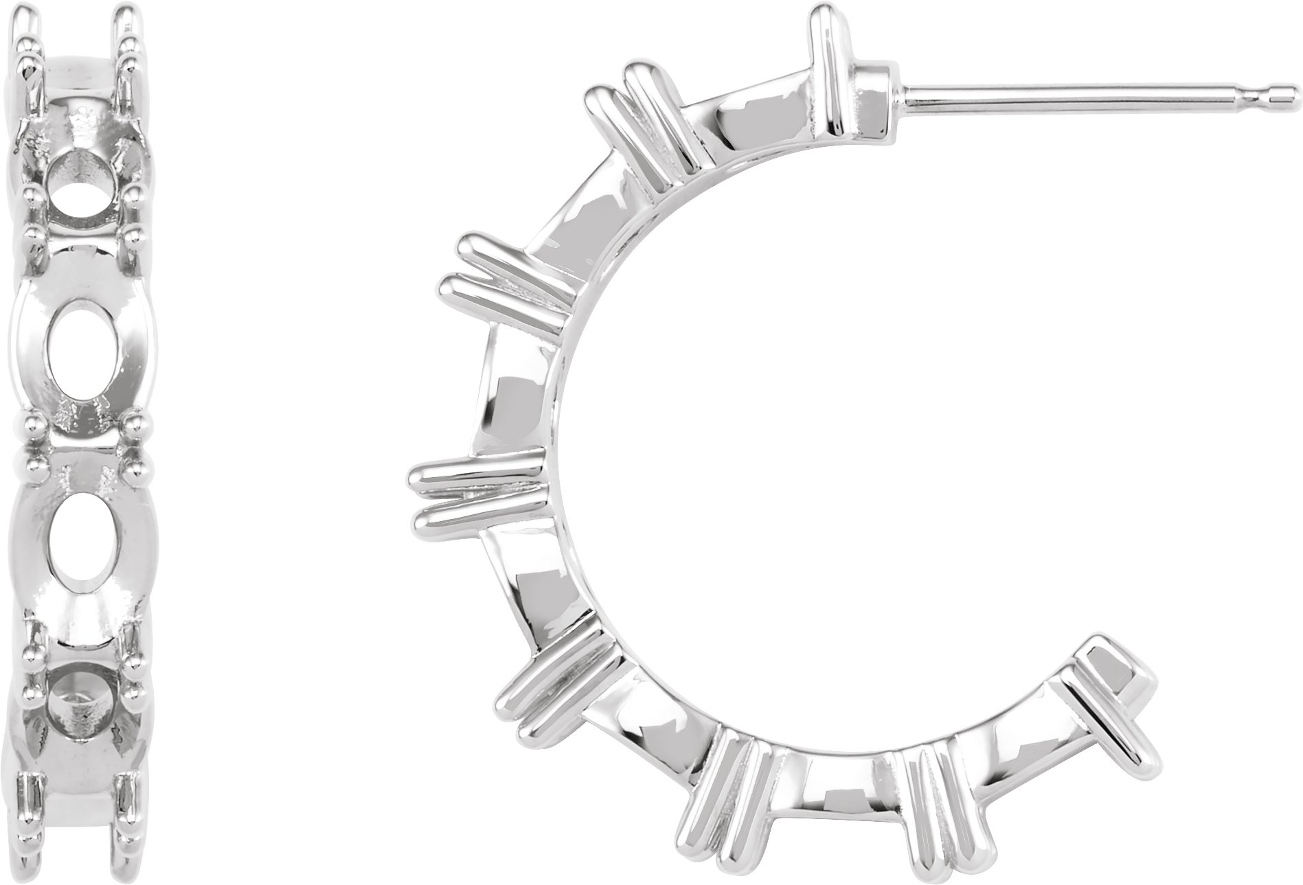 Accented Hoop Earrings