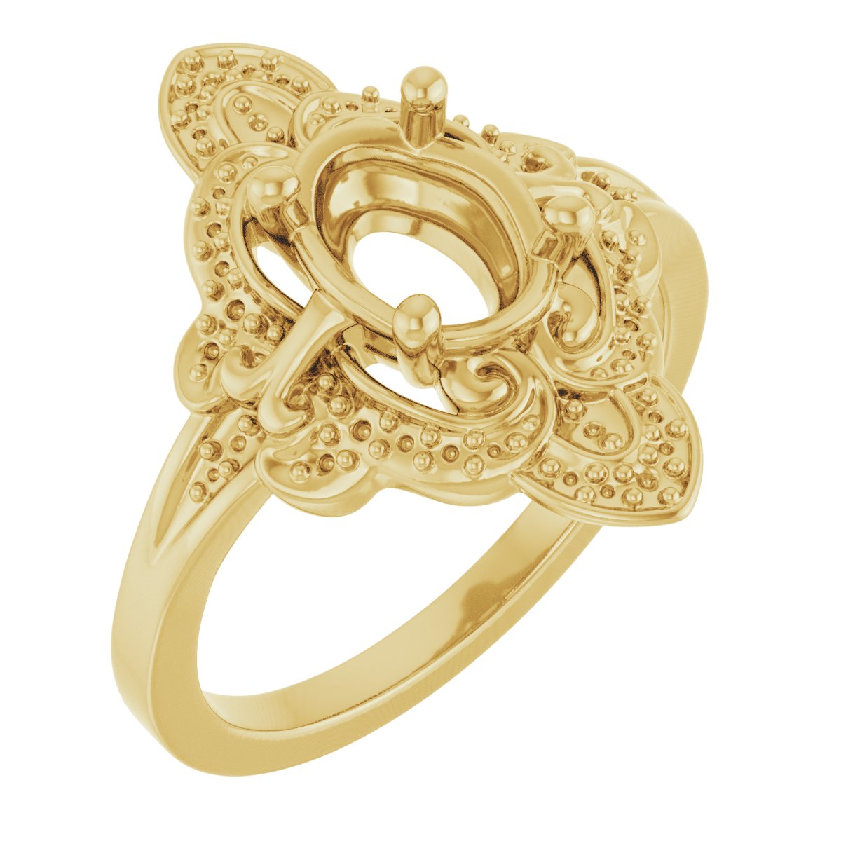 Accented Vintage-Inspired Engagement Ring