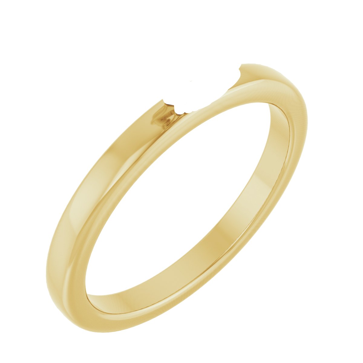 Double Claw-Prong Sculptural Solitaire Engagement Ring