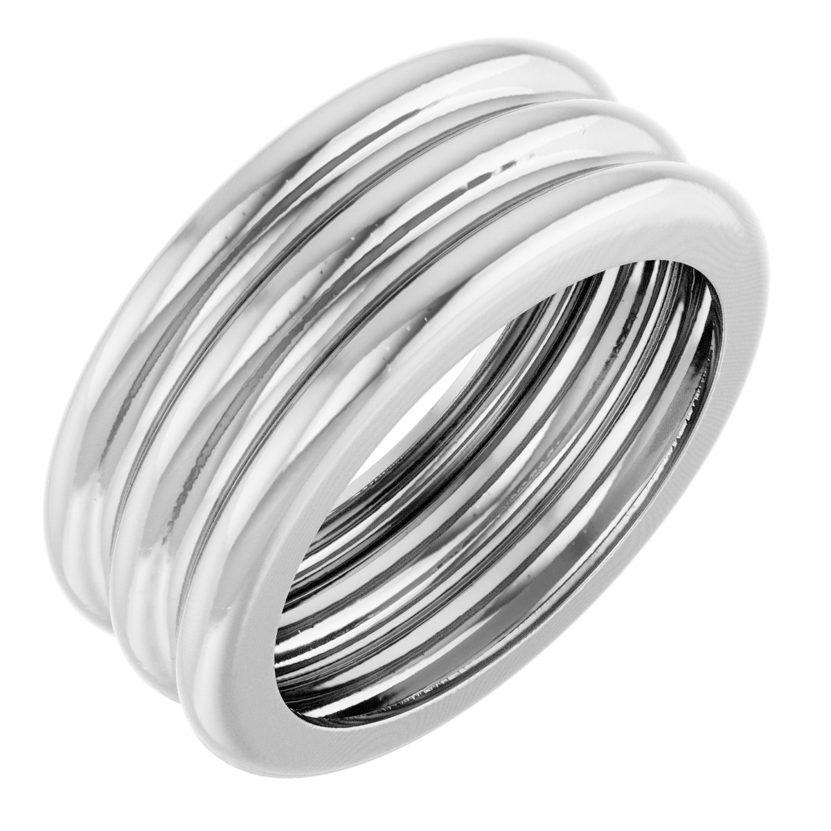 Lightweight Grooved Dome Stackable Ring