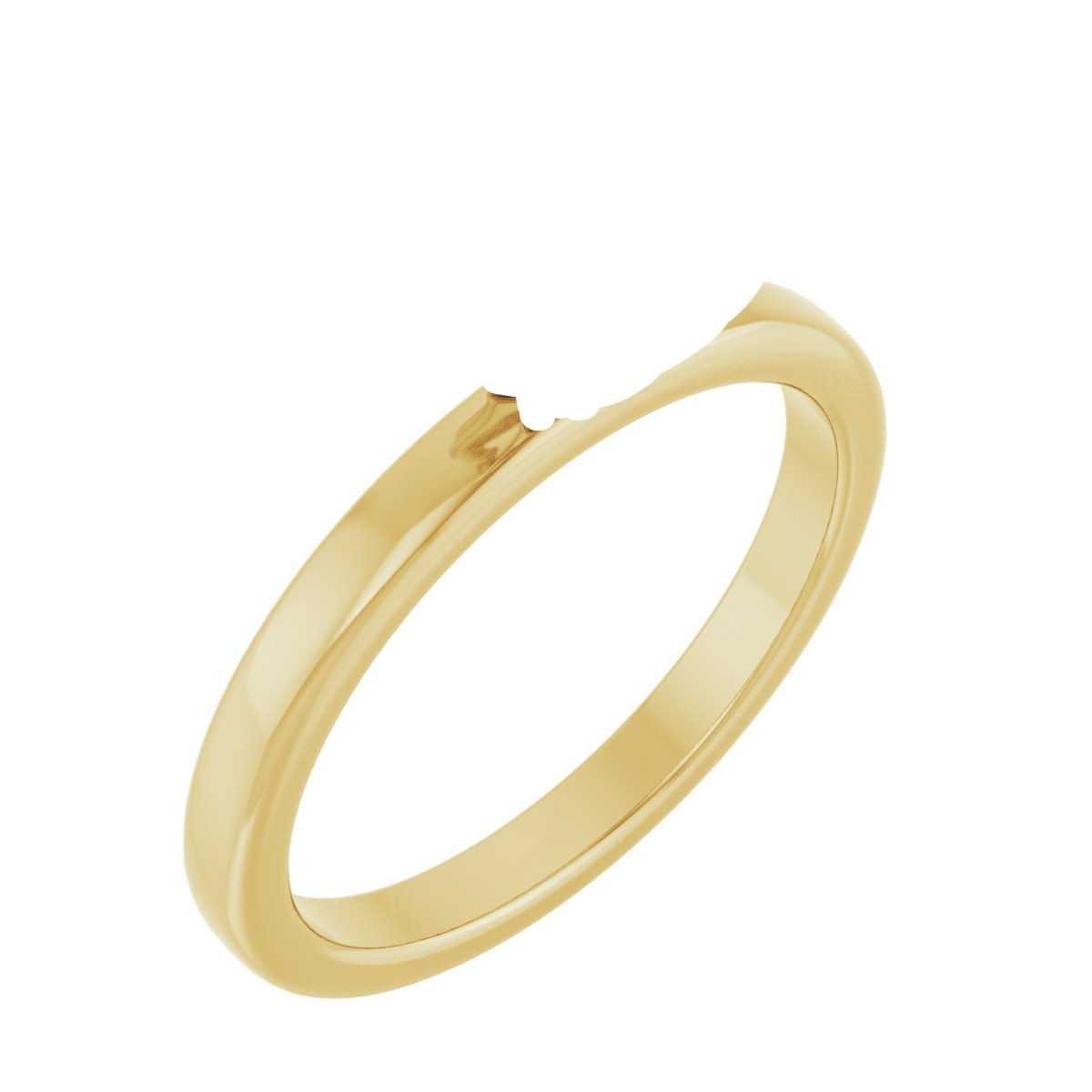 Double Claw-Prong Sculptural Solitaire Engagement Ring