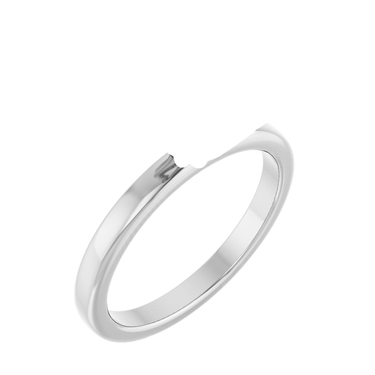 Double Claw-Prong Sculptural Solitaire Engagement Ring