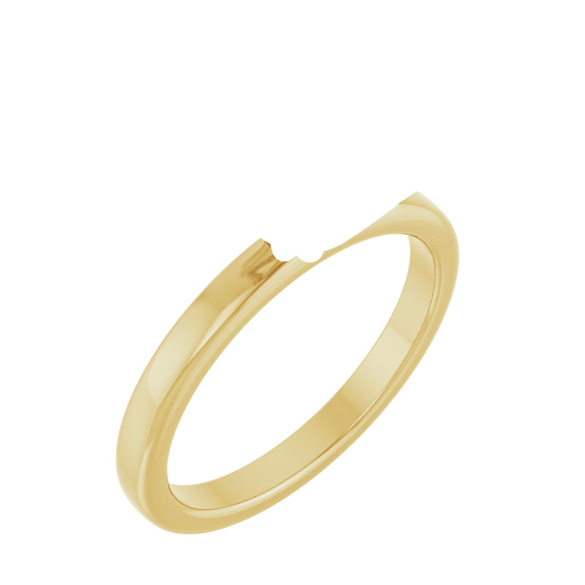 Double Claw-Prong Sculptural Solitaire Engagement Ring