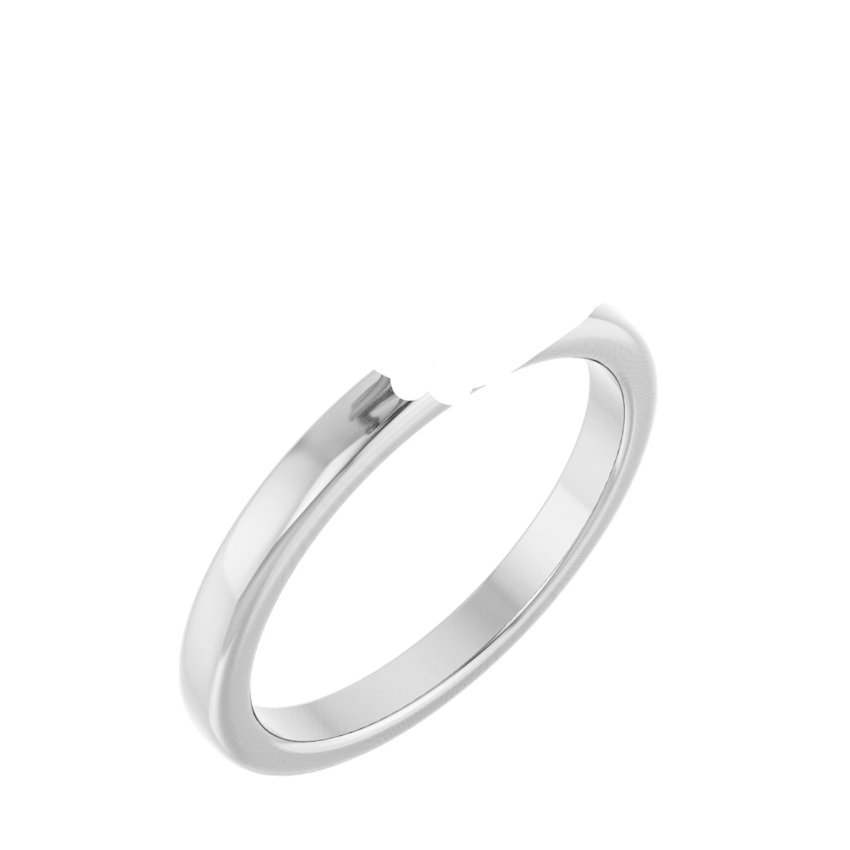 Double Claw-Prong Sculptural Solitaire Engagement Ring