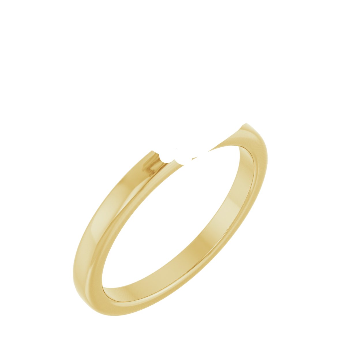 Double Claw-Prong Sculptural Solitaire Engagement Ring