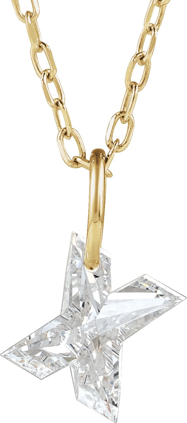 Lab-Grown Diamond Initial Necklace