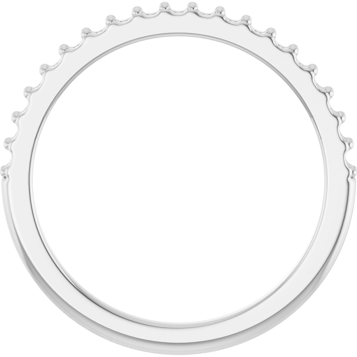 Band Mounting for 7.5x7.5 mm Square Ring view 2