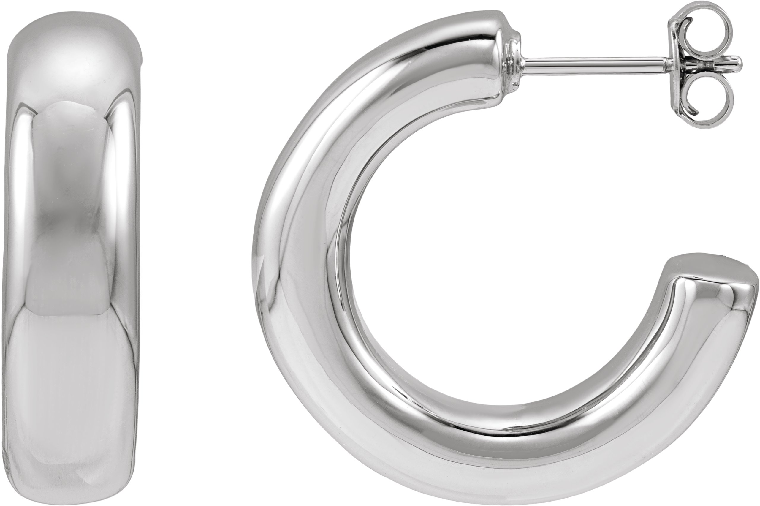 Electroform Puffed Hoop Earrings