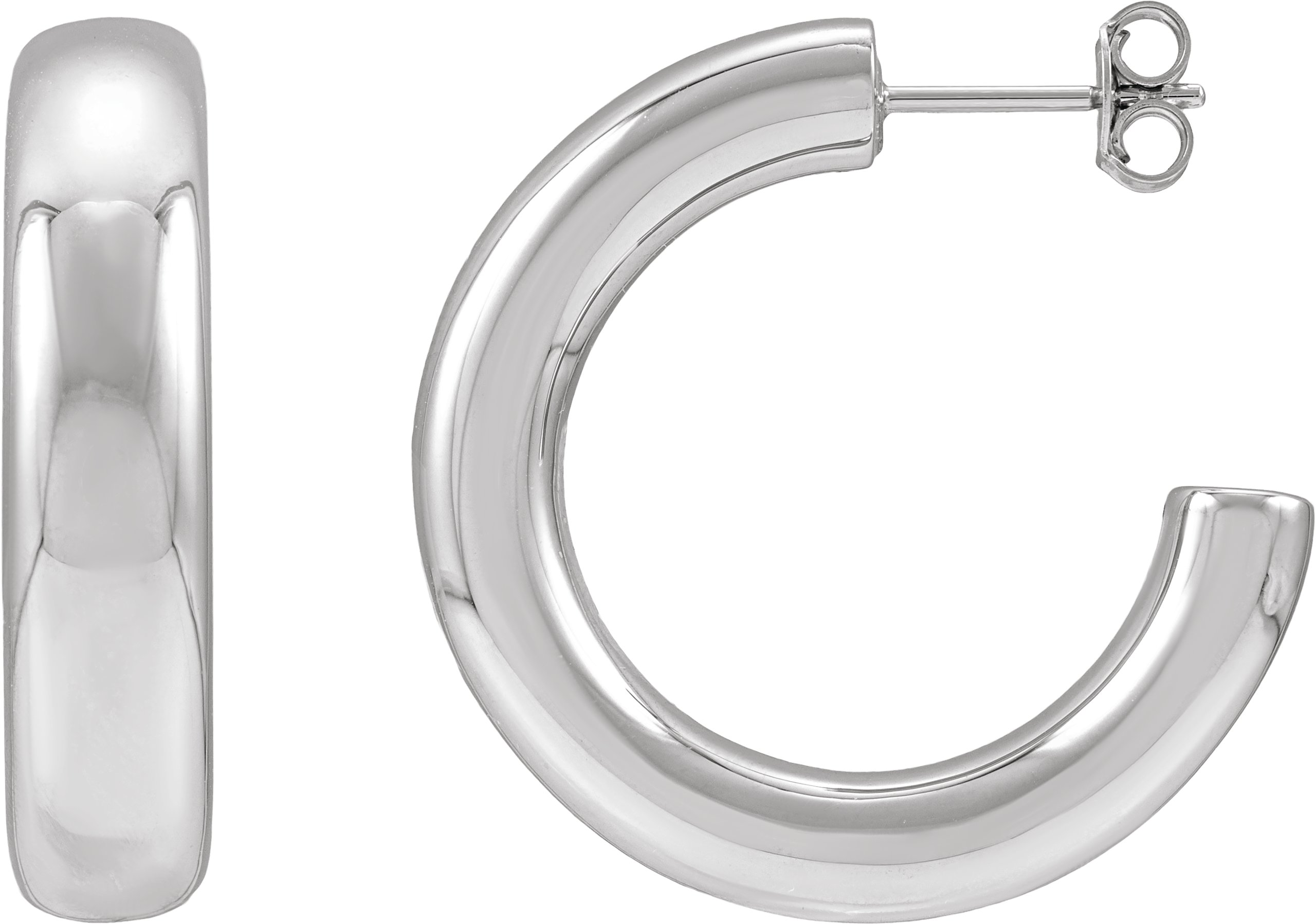 Electroform Puffed Hoop Earrings