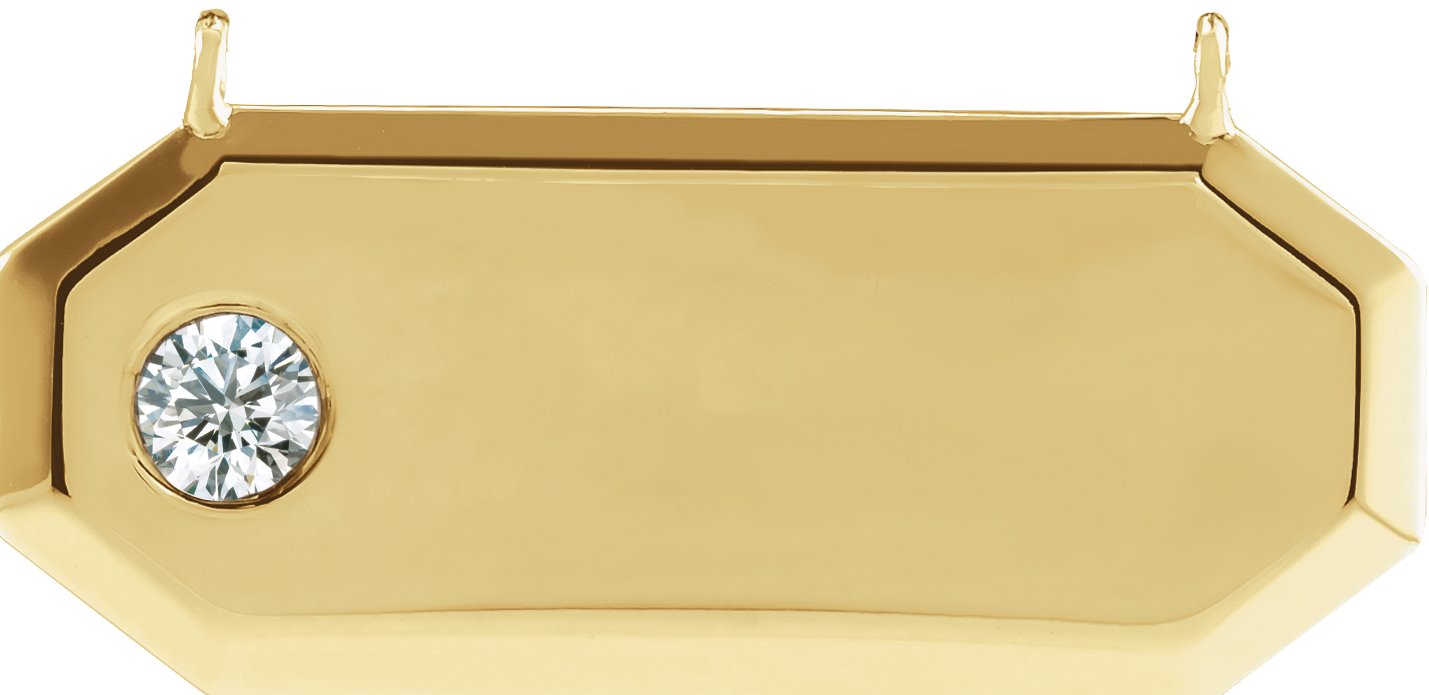 Engravable Bar Necklace or Center
