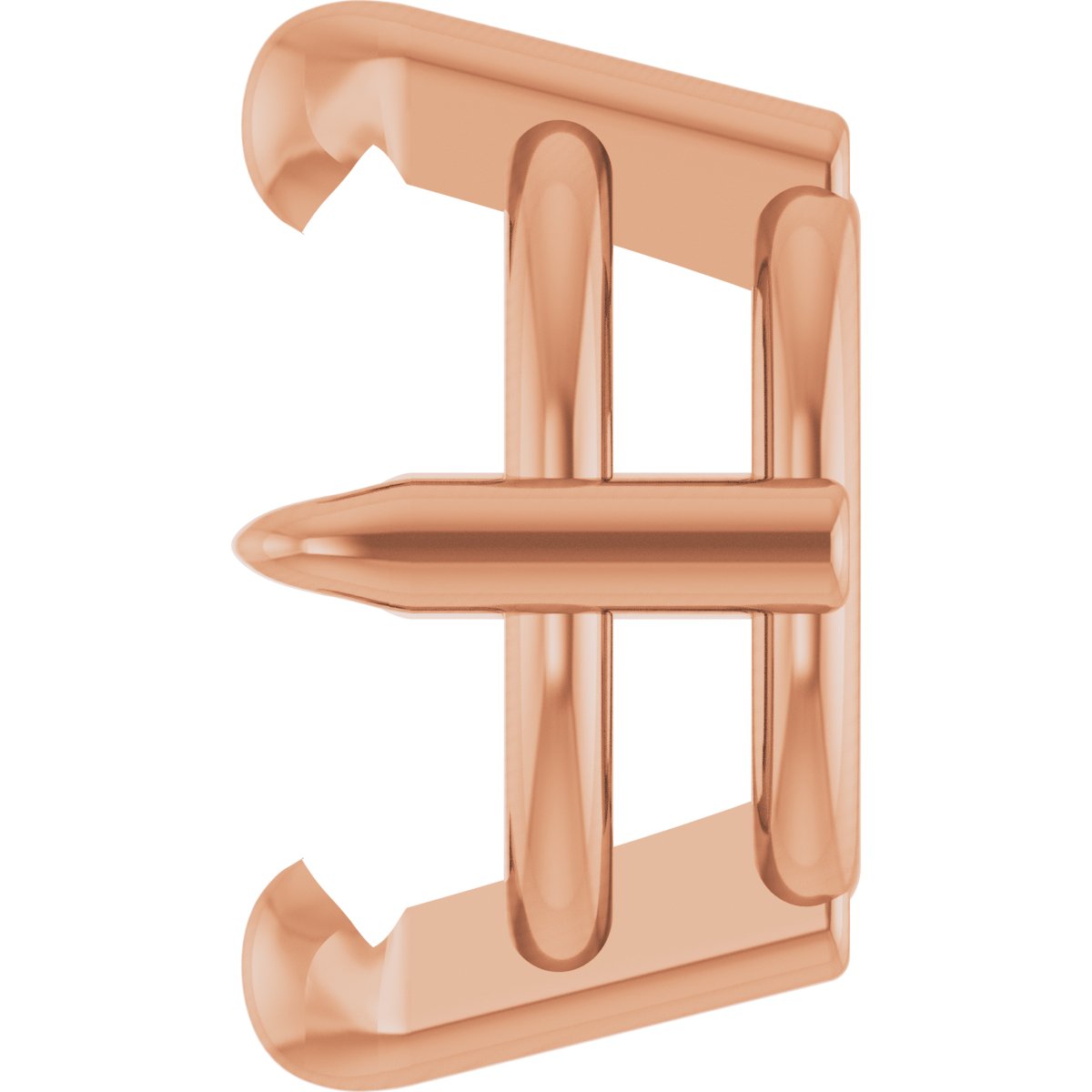 Oval 4-Prong Claw Earring Setting