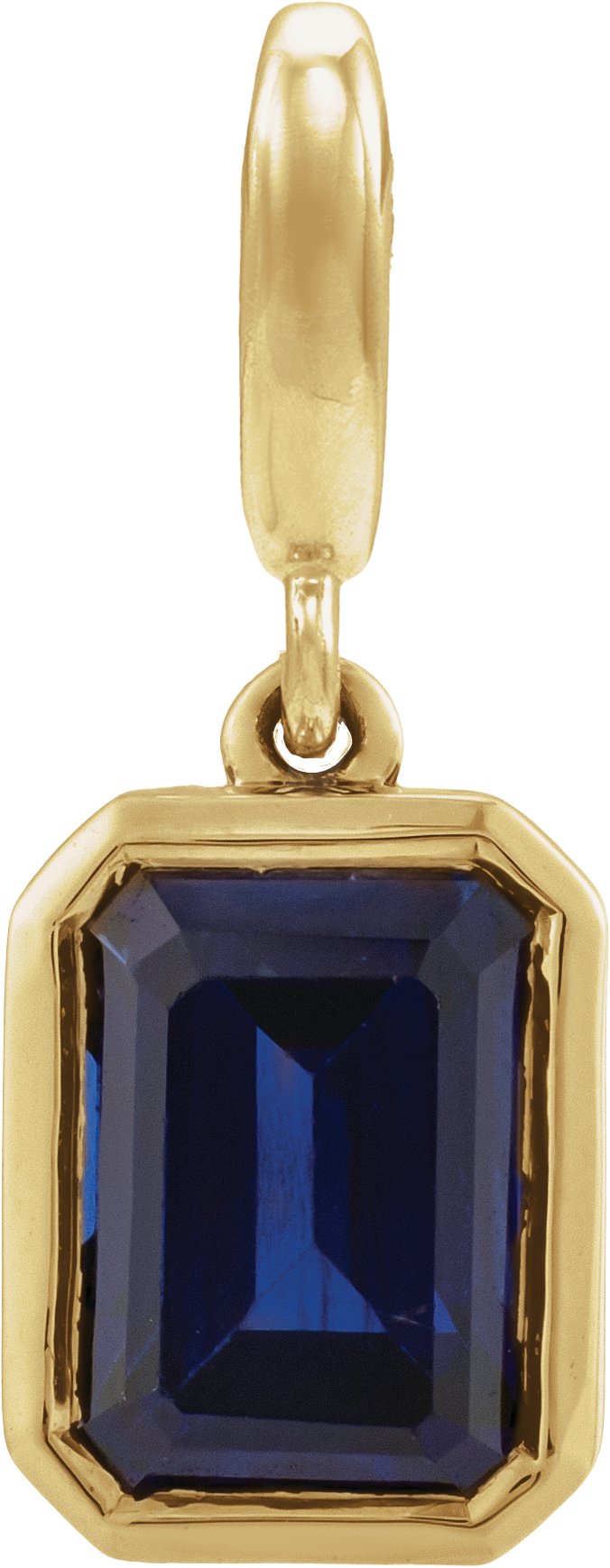 Bezel-Set Birthstone Charm/Pendant