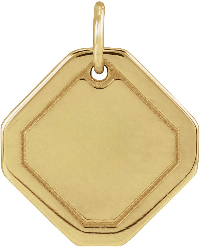 Engravable Geometric Necklace or Pendant