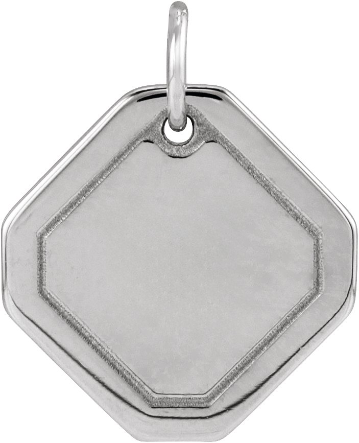 Engravable Geometric Necklace or Pendant