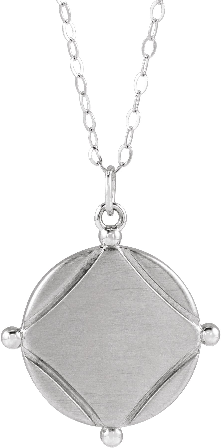 Engravable Vintage-Inspired Disc Necklace or Pendant