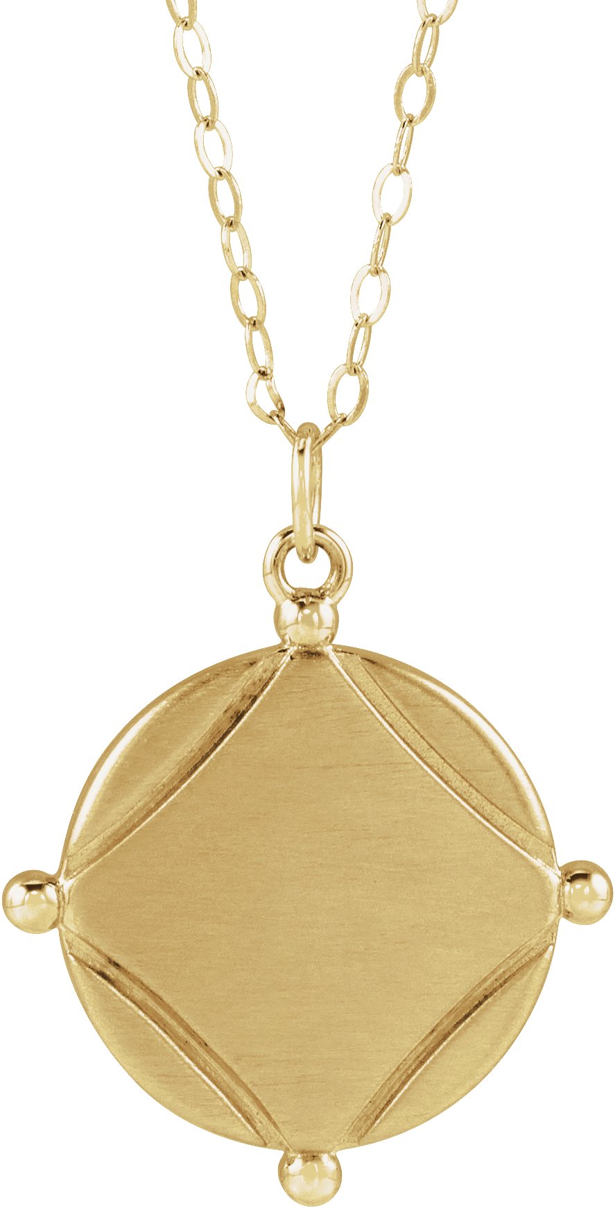 Engravable Vintage-Inspired Disc Necklace or Pendant