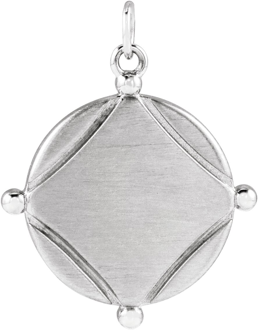 Engravable Vintage-Inspired Disc Necklace or Pendant
