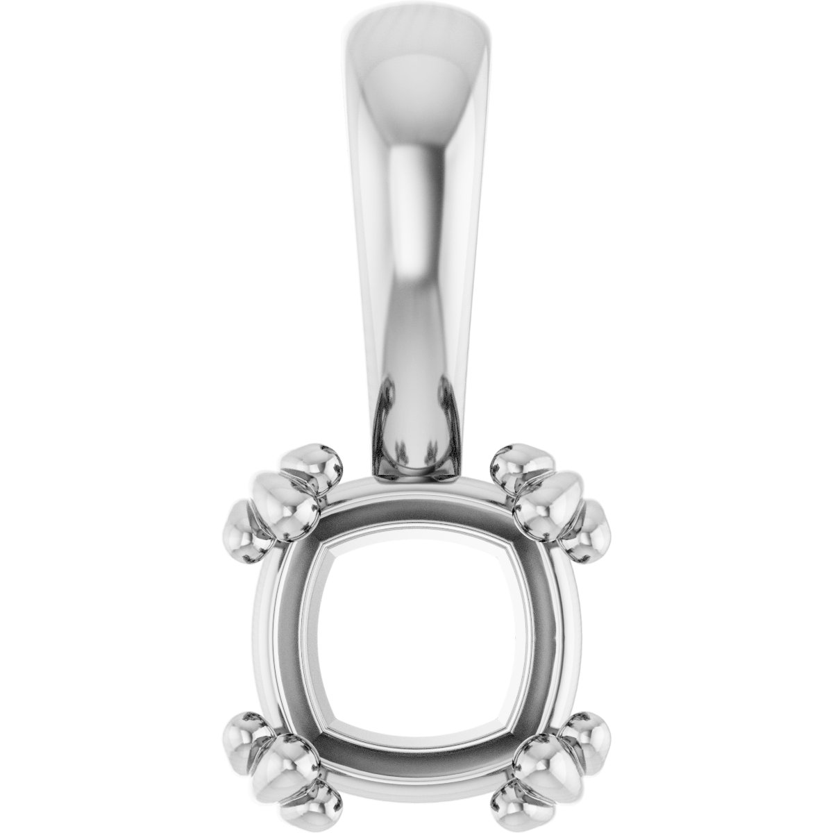 Decorative Prong Solitaire Pendant