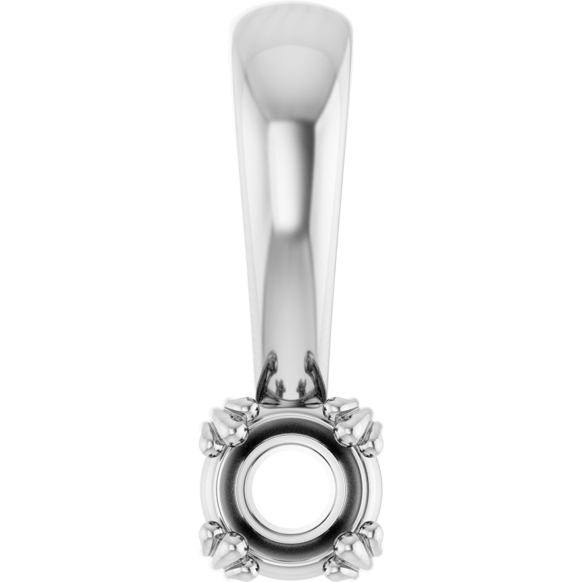 Decorative Prong Solitaire Pendant
