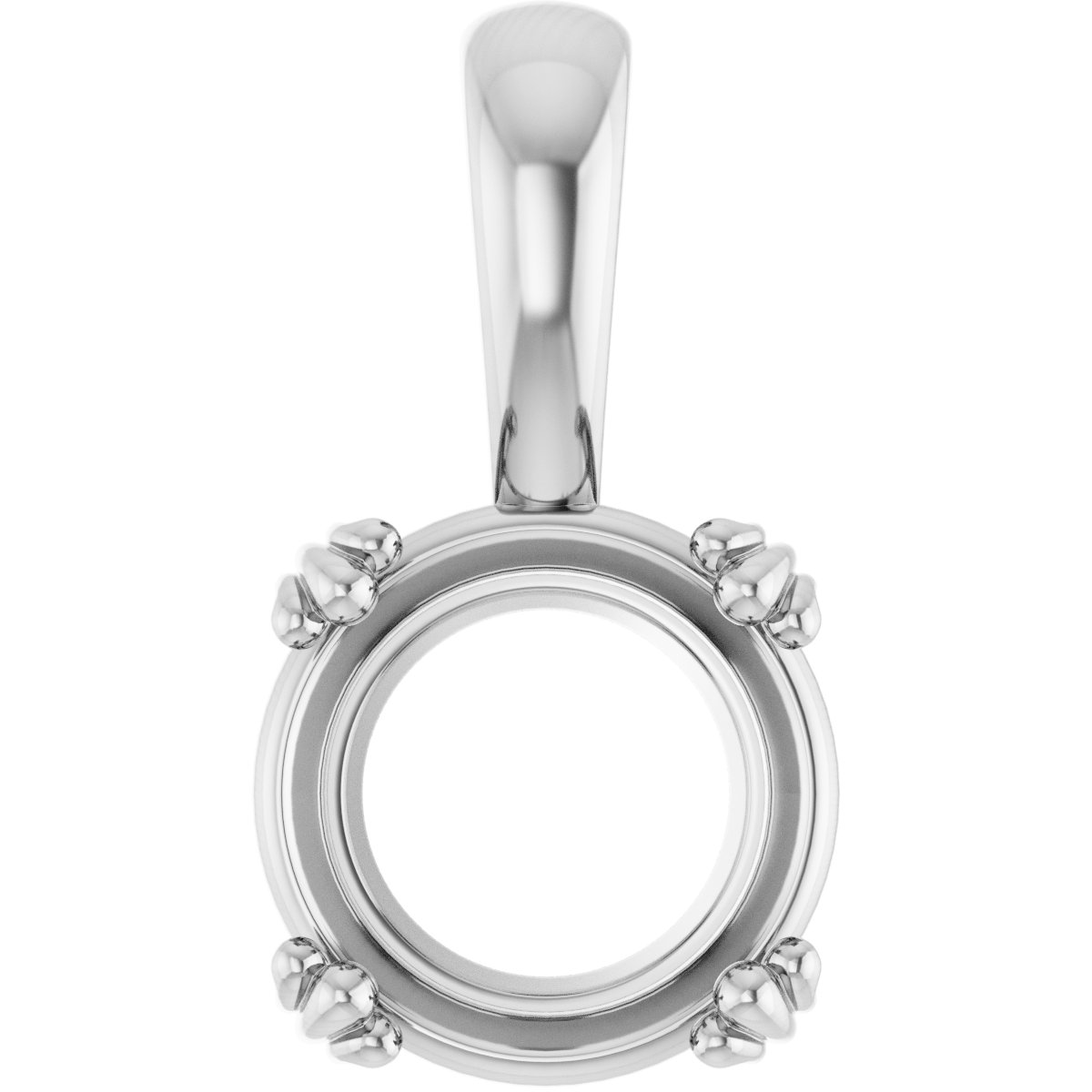 Decorative Prong Solitaire Pendant