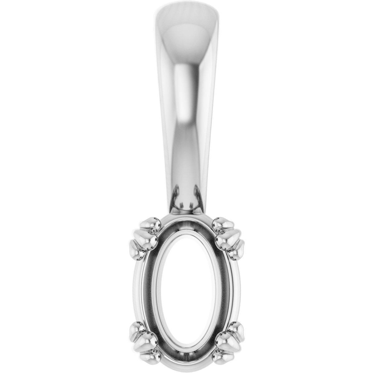 Decorative Prong Solitaire Pendant