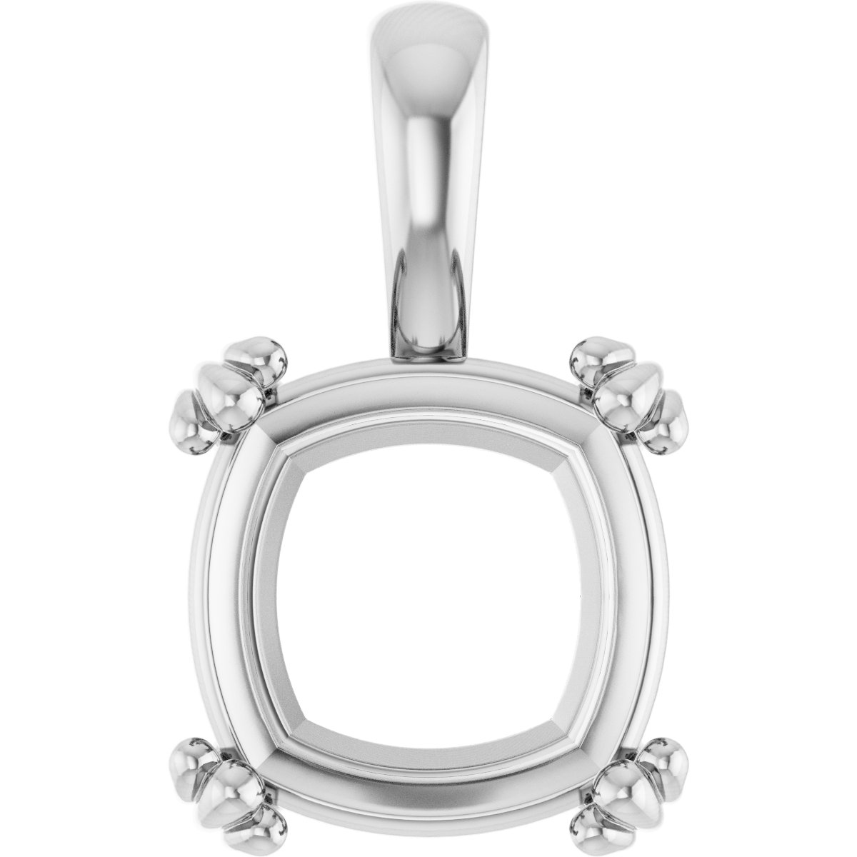 Decorative Prong Solitaire Pendant