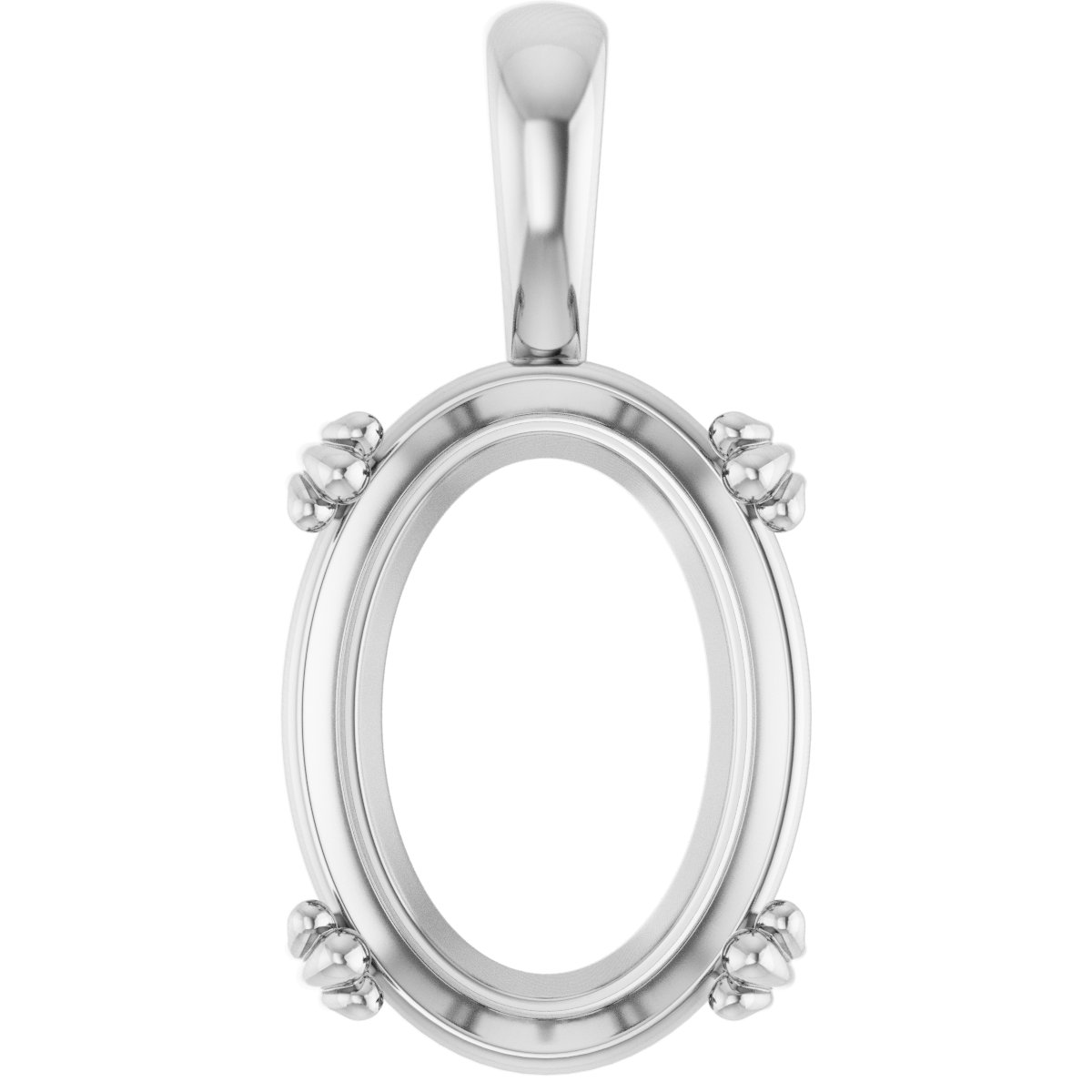 Decorative Prong Solitaire Pendant