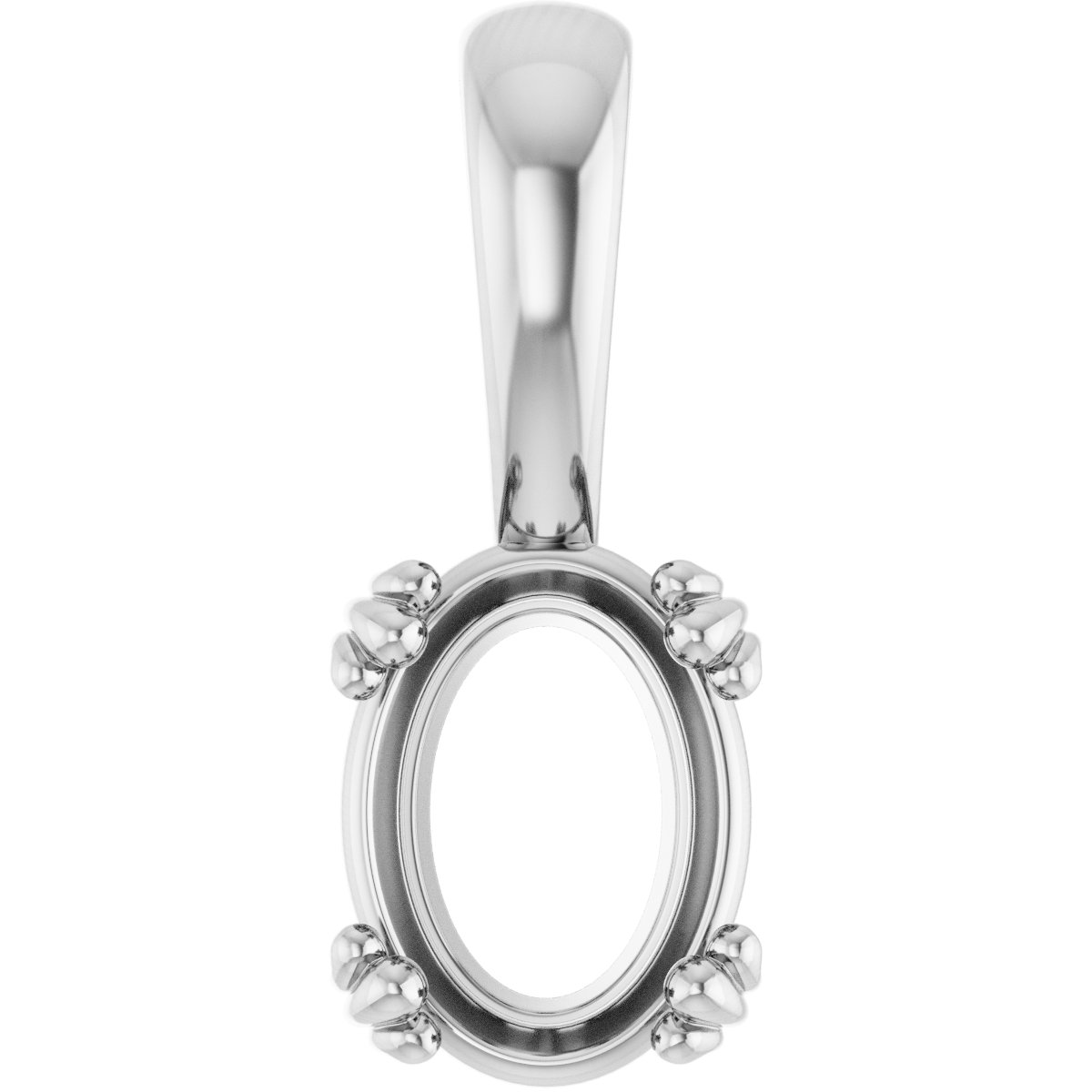 Decorative Prong Solitaire Pendant
