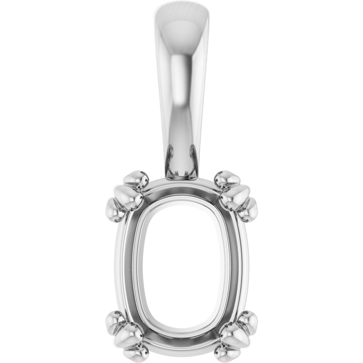 Decorative Prong Solitaire Pendant