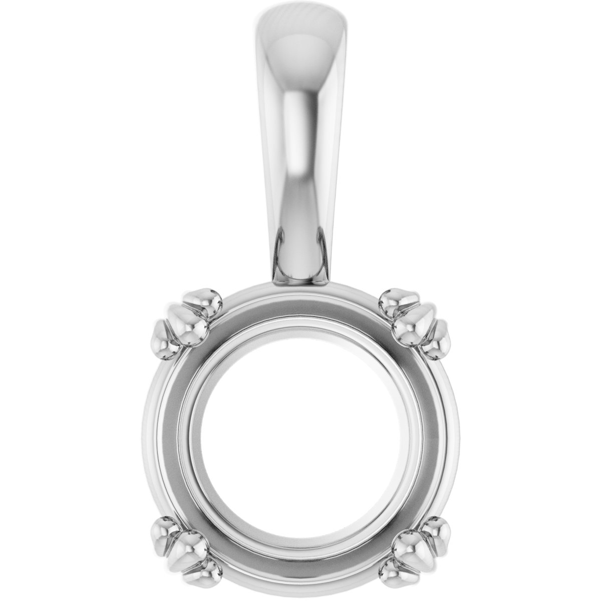 Decorative Prong Solitaire Pendant