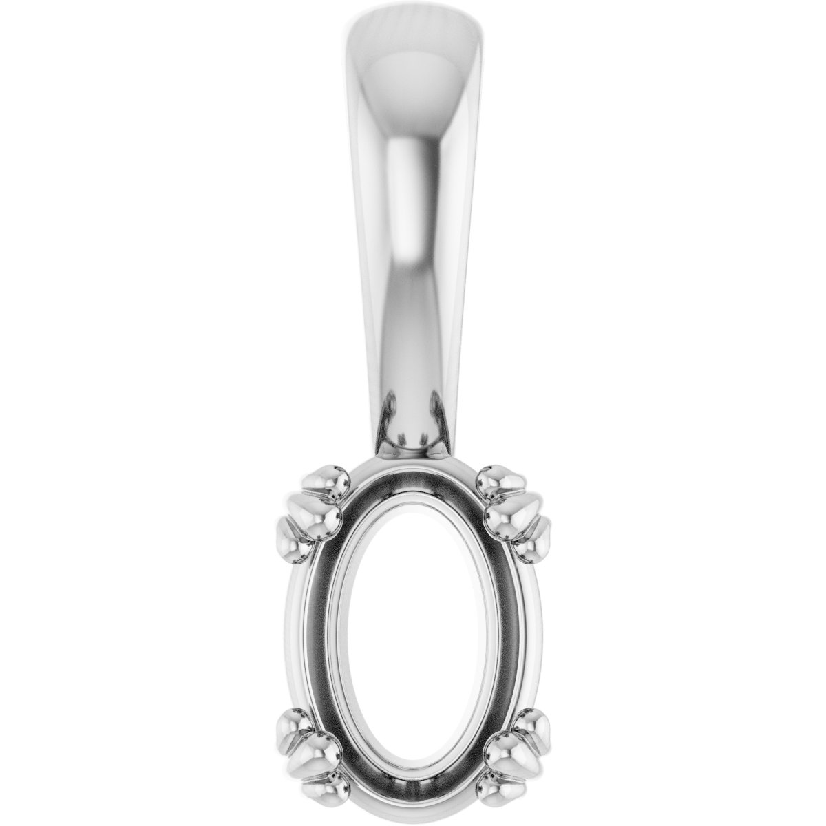 Decorative Prong Solitaire Pendant