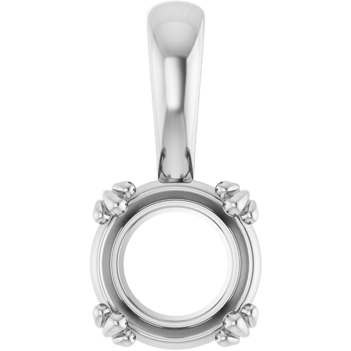 Decorative Prong Solitaire Pendant