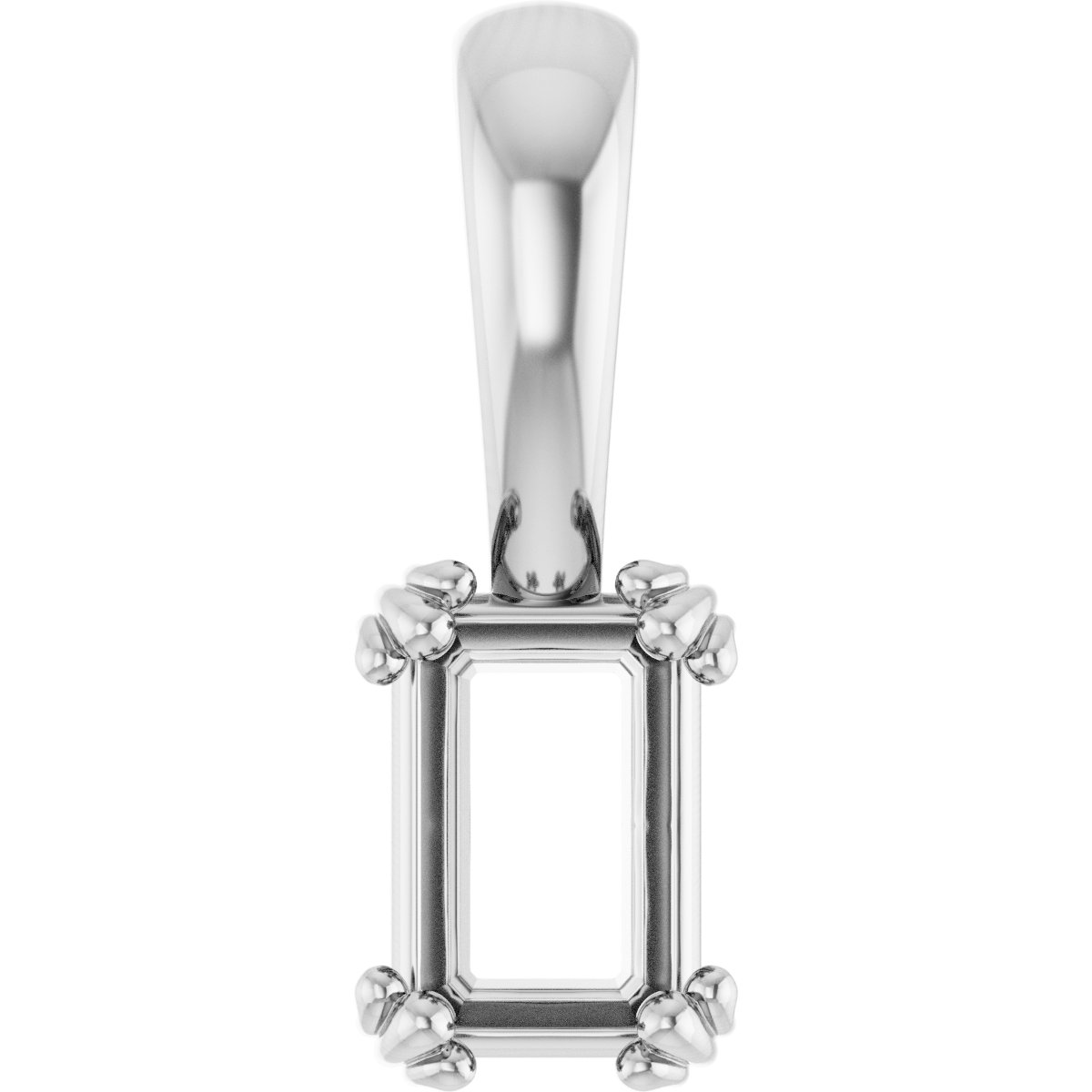Decorative Prong Solitaire Pendant