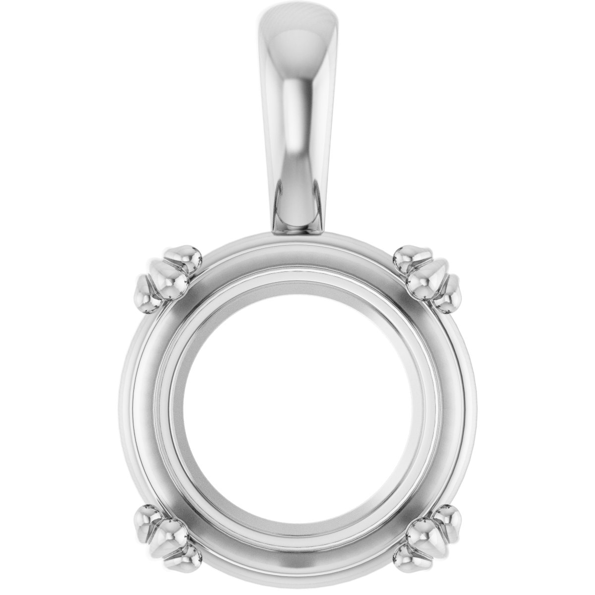 Decorative Prong Solitaire Pendant