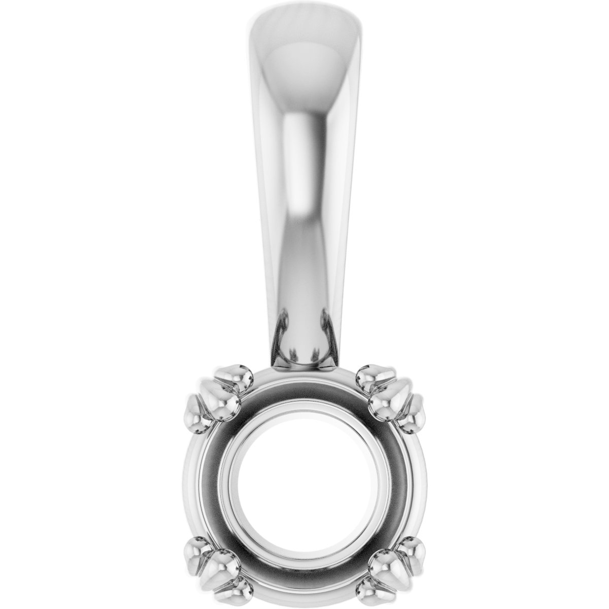 Decorative Prong Solitaire Pendant