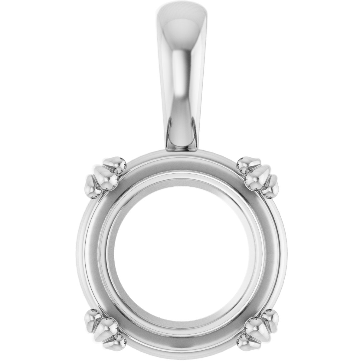 Decorative Prong Solitaire Pendant