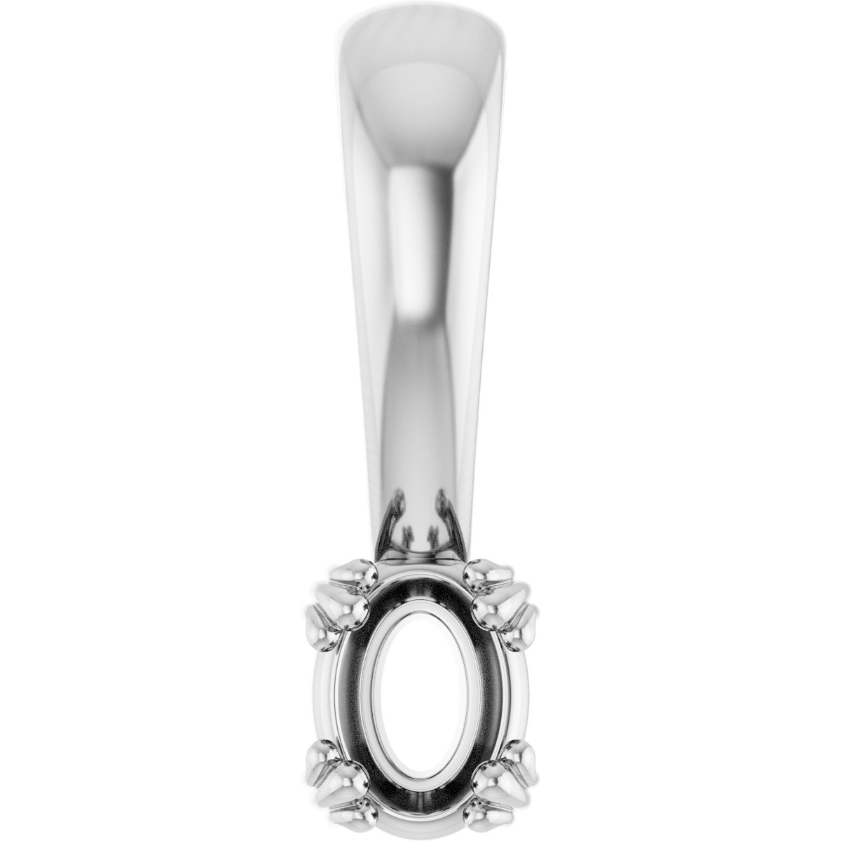 Decorative Prong Solitaire Pendant