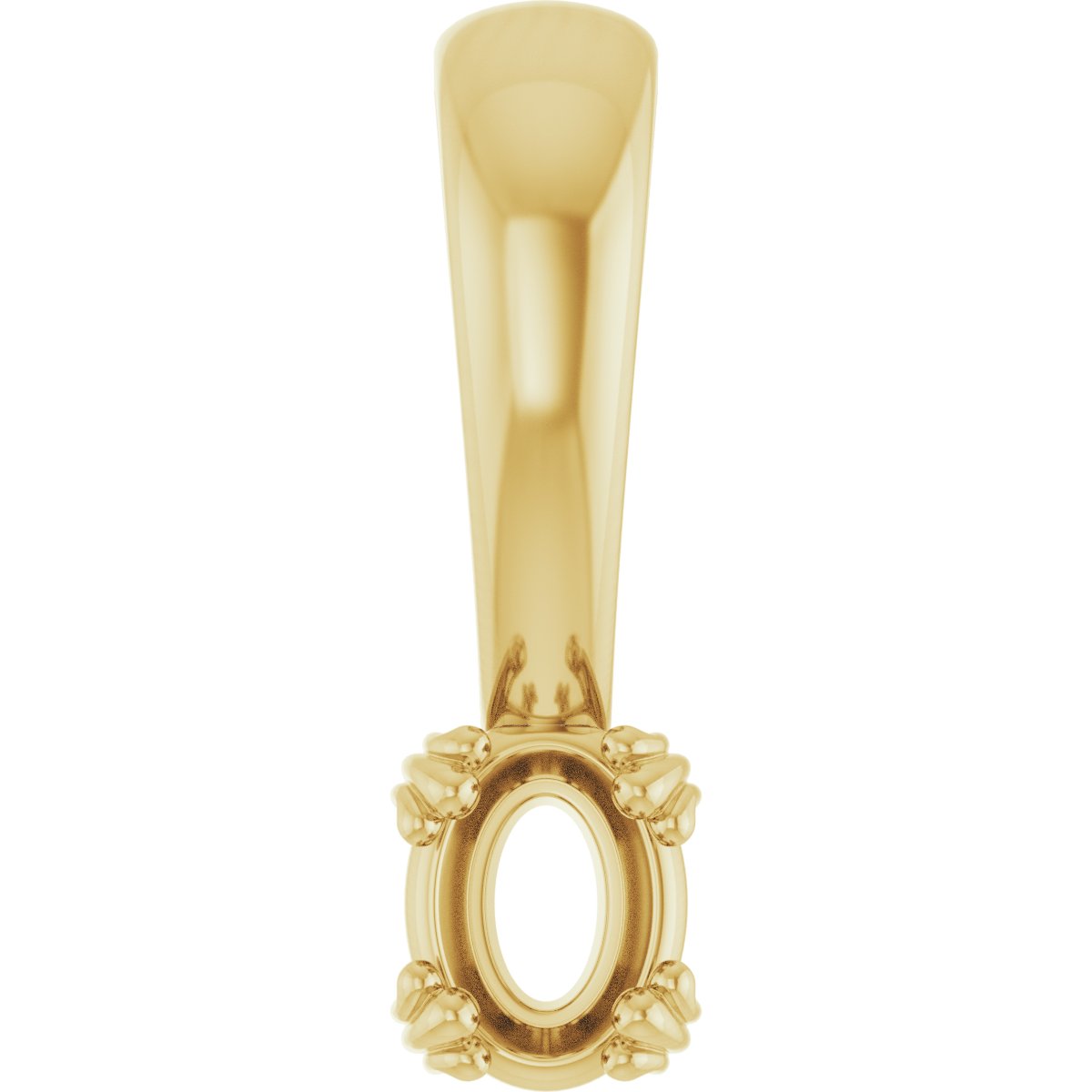 Decorative Prong Solitaire Pendant