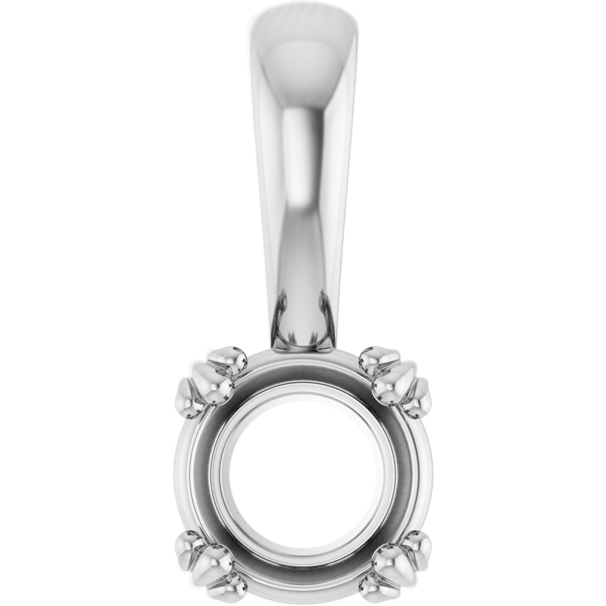 Decorative Prong Solitaire Pendant