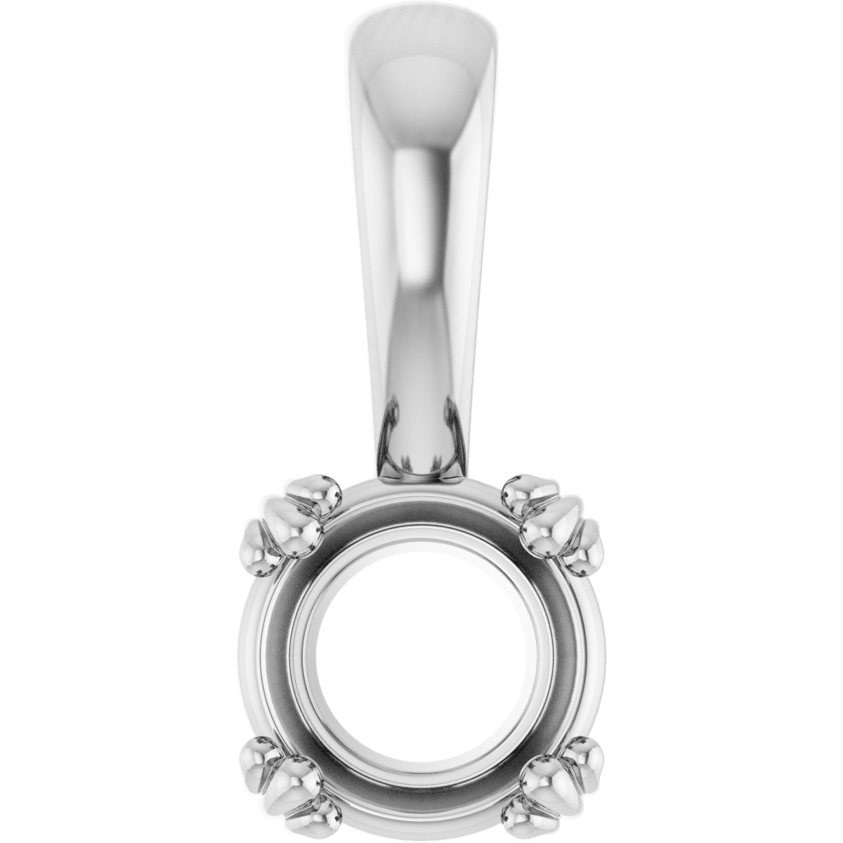 Decorative Prong Solitaire Pendant