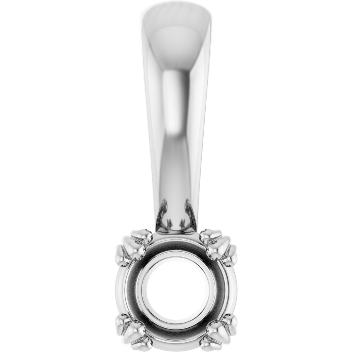 Decorative Prong Solitaire Pendant