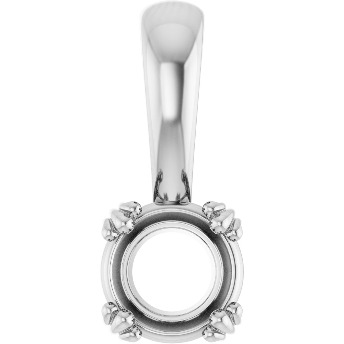 Decorative Prong Solitaire Pendant