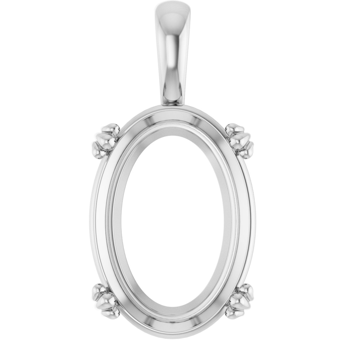 Decorative Prong Solitaire Pendant