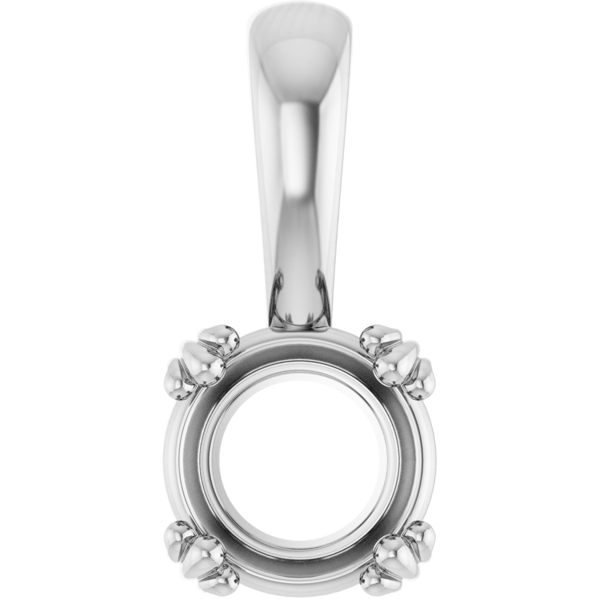 Decorative Prong Solitaire Pendant