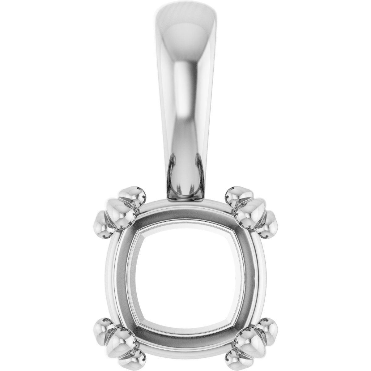 Decorative Prong Solitaire Pendant