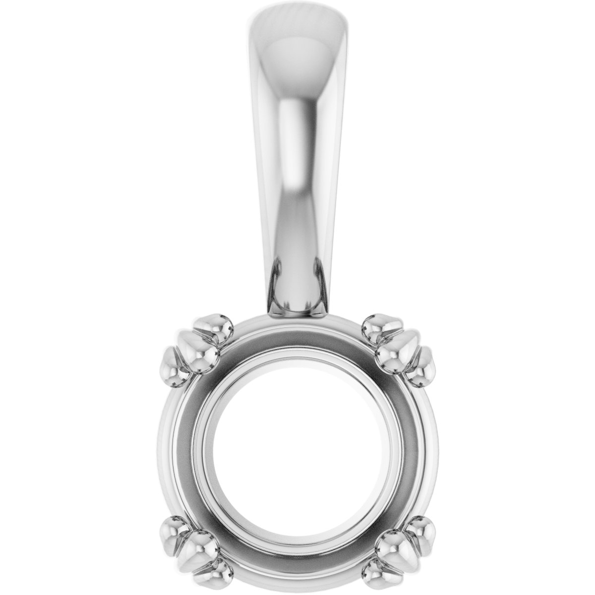 Decorative Prong Solitaire Pendant